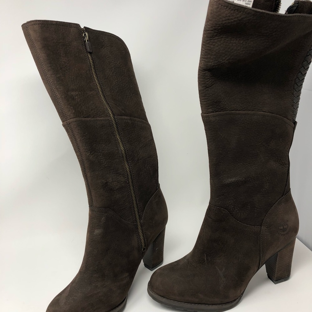 Brown suede boots. Practically new.